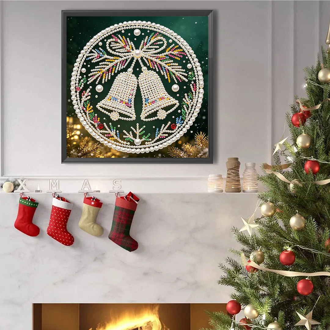 Bell Dream DIY Pearl Painting Kit for Adult Christmas 30x30cm Home Decor