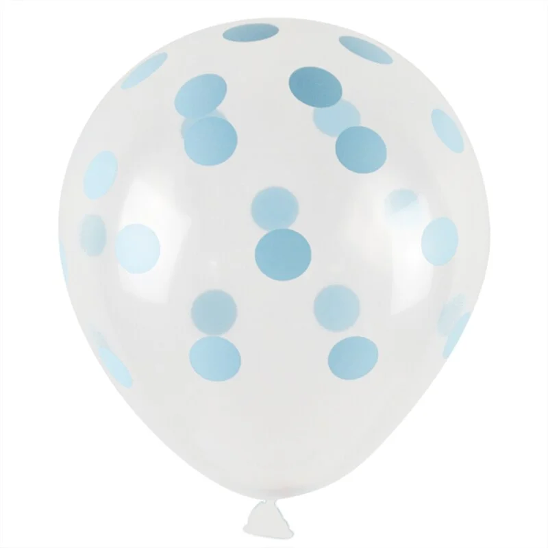 10pcs 12inch Latex Transparent Balloons Polka Dot Colored Wedding Birthday Party Balloons Decoration Globos Air Balls Baloons