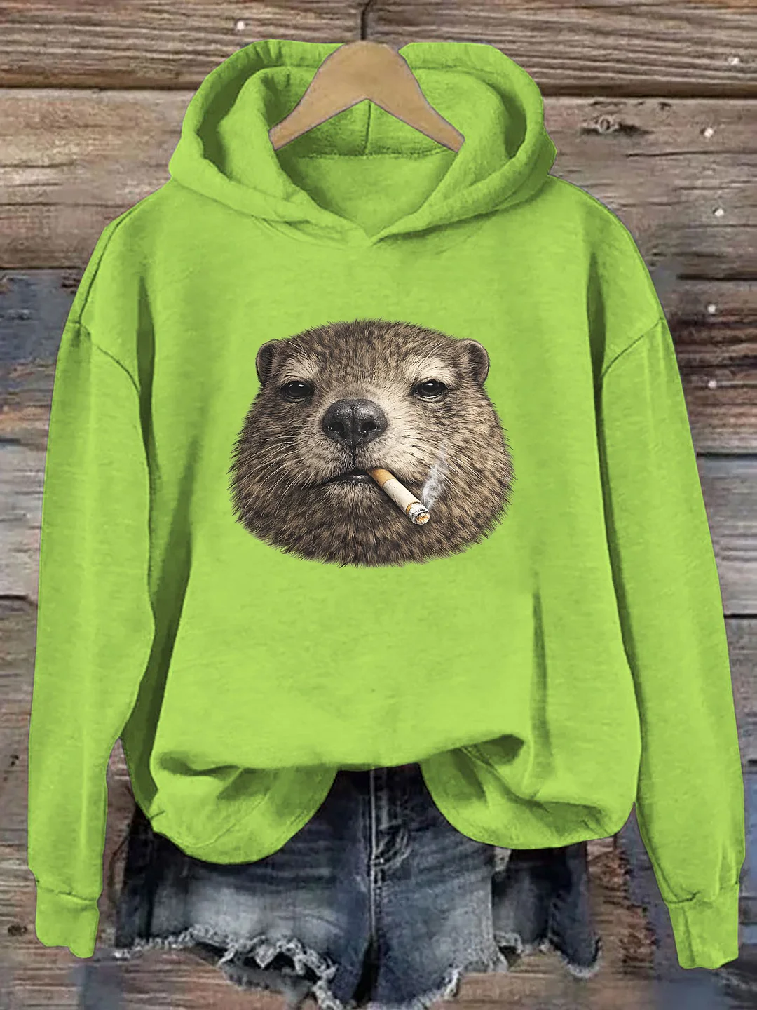 Funny Smoking Groundhog Hoodie