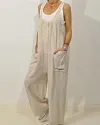 High Waist Wide Leg Overalls Jumpsuits Retro Plain Braces Overall Rompers with Button