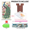 2-Pack Acrylic Peacock Diamond Art Phone Stand & Mirror Kit for Beginner Adult