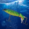 5pcs Fishing Lures Whopper Popper Artificial Bait with Rotating Tail Crankbait