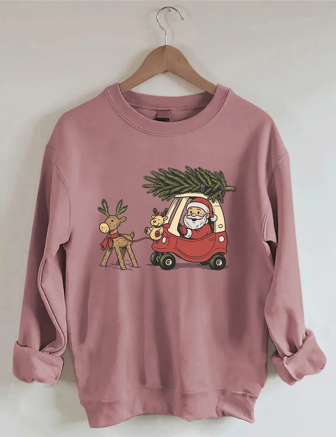 Funny Santa Car Sweatshirt