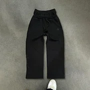 Hiphop Double Waistband Design With Star Embroidery Sweatpants