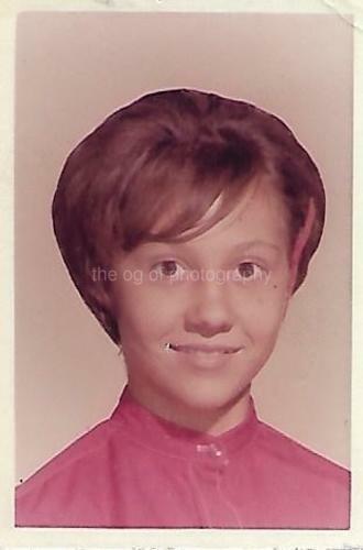 SMALL FOUND Photo Poster paintingGRAPH Color SCHOOL GIRL Original Portrait VINTAGE 05 16 C