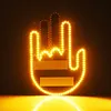 Hand Gesture Light with Remote LED Car Back Window Sign Car Finger Light for Car