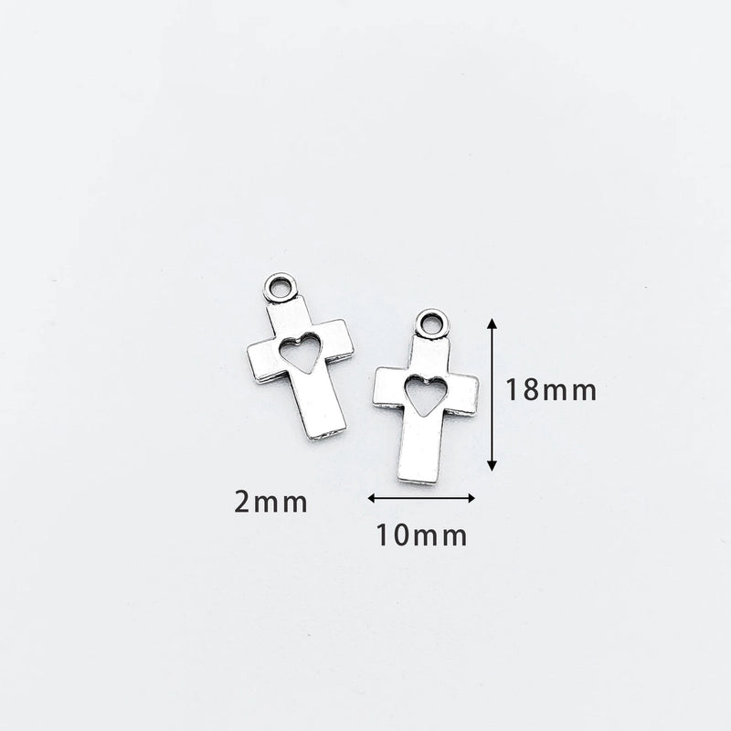 10 Pcs/package Retro Cross Alloy Plating Pendant Jewelry Accessories