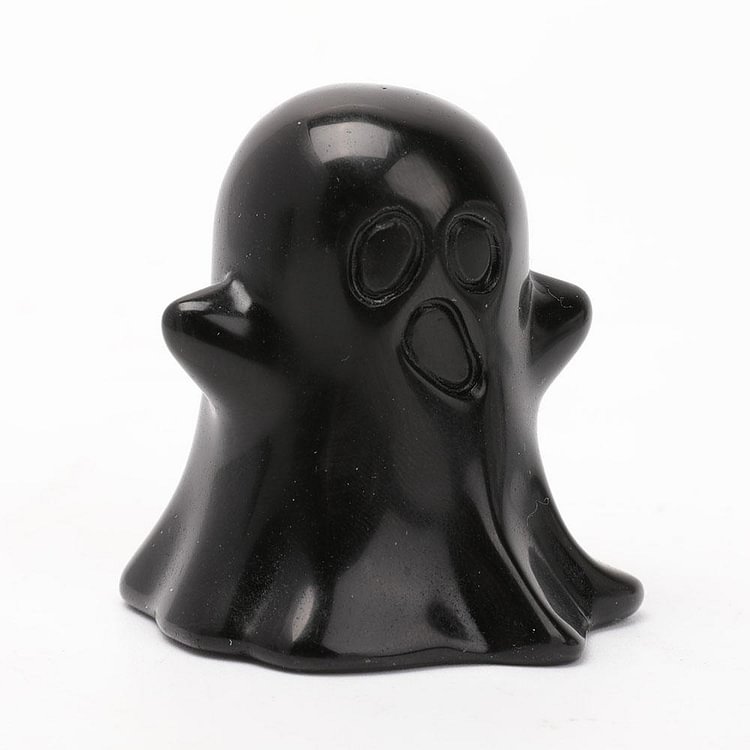 Black Obsidian Ghost Sculpture Carvings