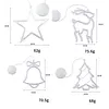 5 Pack Christmas Window Lights Decorations with Suction Cup Battery Powered LED Sucker Lamp Multifunctional Xmas Decorative Lights for Christmas Window Glass Wall Indoor Decorations