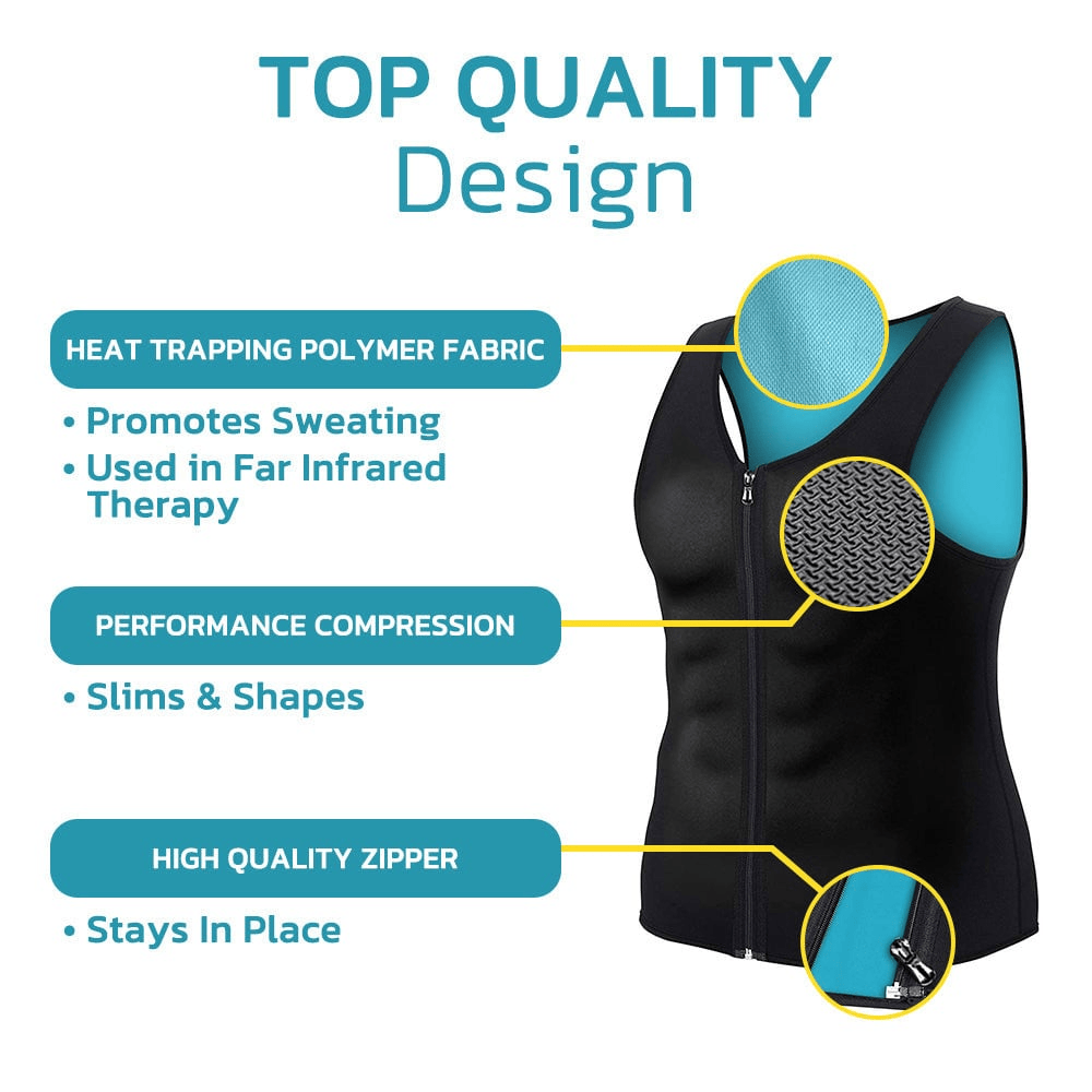 2025 Hot Sale Men's Compression Zipper Shaper Vest