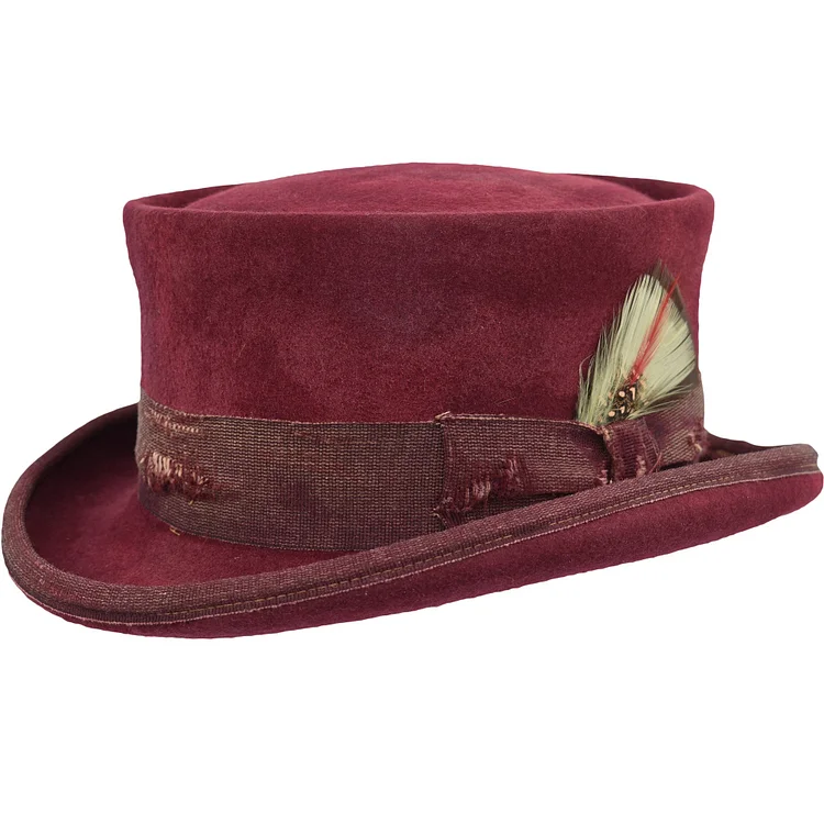 Western Desert Top handmade Sergio Anzani Hatmaker-wine