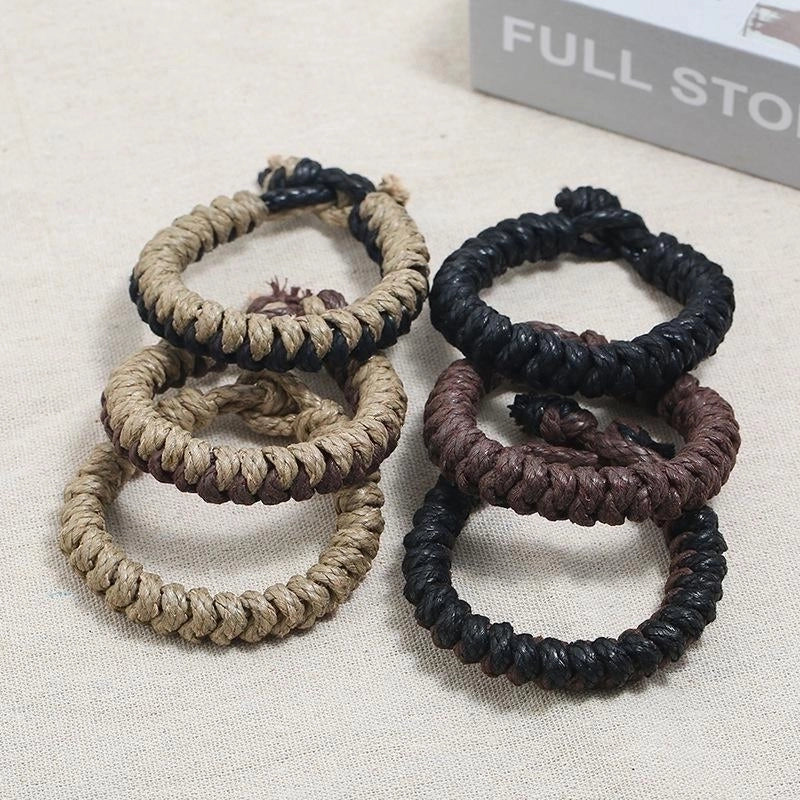Hand-woven Vintage Hemp Rope Bracelet Simple Casual Bracelet Jewelry4