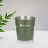 3Pcs 300ml Outdoor Camping Cup with Storage Bag Beer Wine Cup for Picnic (Green)