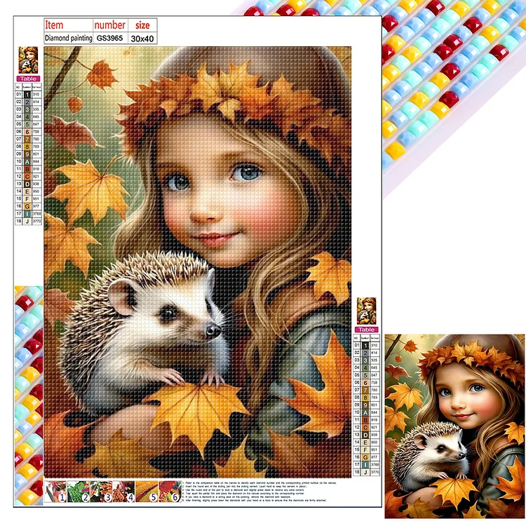 Cute Pet And Little Girl 30*40CM (Canvas) Full Square Drill Diamond Painting gbfke