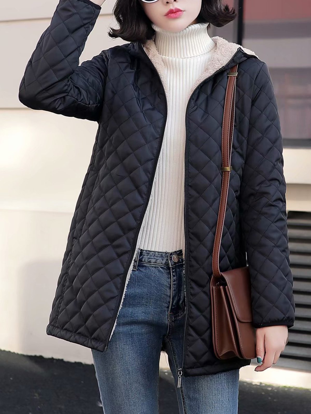 Warm Lined Zipper Pockets Hoodie Coats