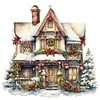 Christmas Cabin-18CT Counted Cross Stitch 35*35cm/13.78*13.78in