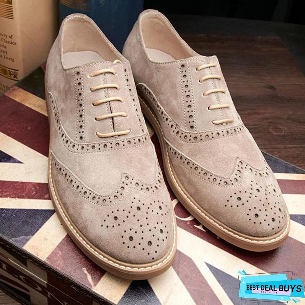 Men's Business Classic Suede Brogue Shoes