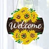 DIY Diamond Dots Art Double Sided Effect  Cool Home Garden Decoration (Sunflower Welcome)