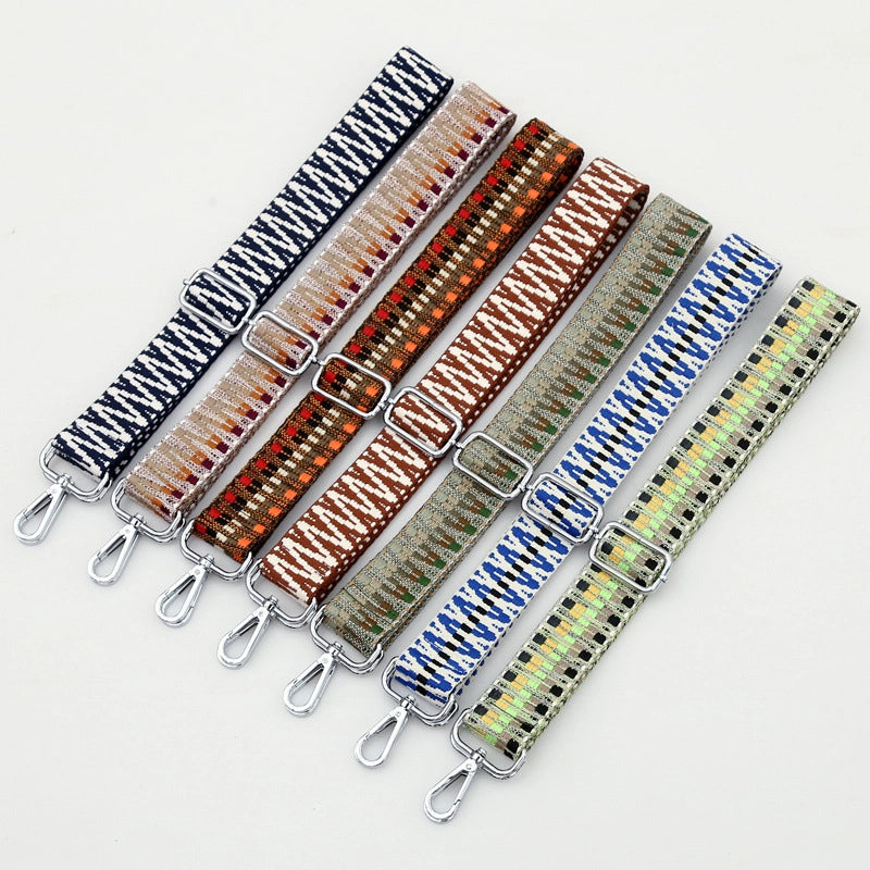 Polyester Cotton Stripe Bag Strap
