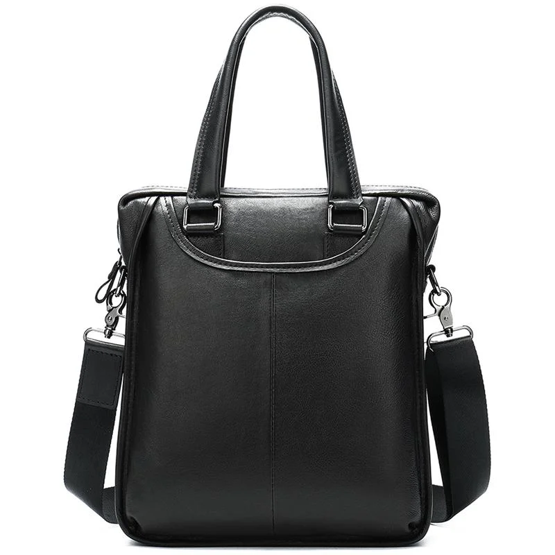 Men's Business Leather Large Capacity Fashion Casual Handbag Waterproof Crossbody Bag