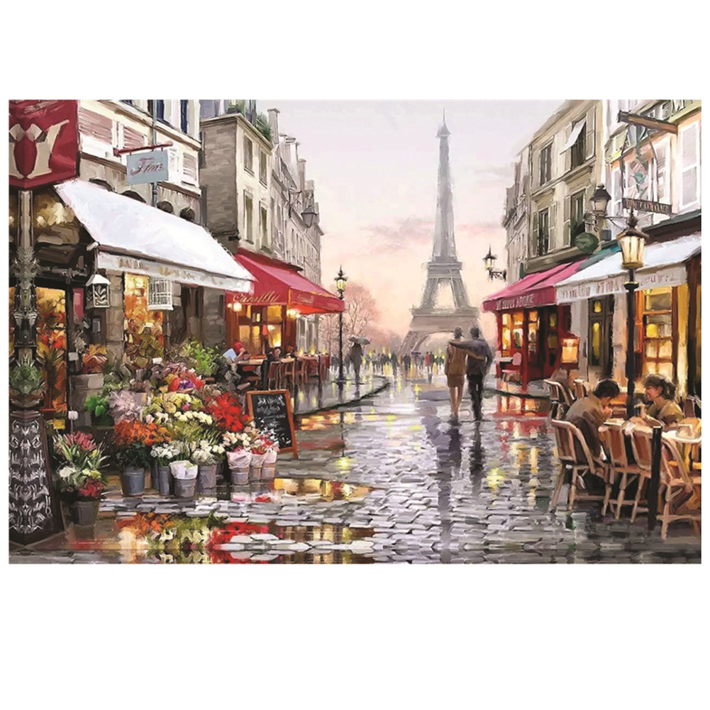 

1000 Pieces Painting Puzzle Jigsaw Educational Toy (E Paris Flower Street, 501 Original