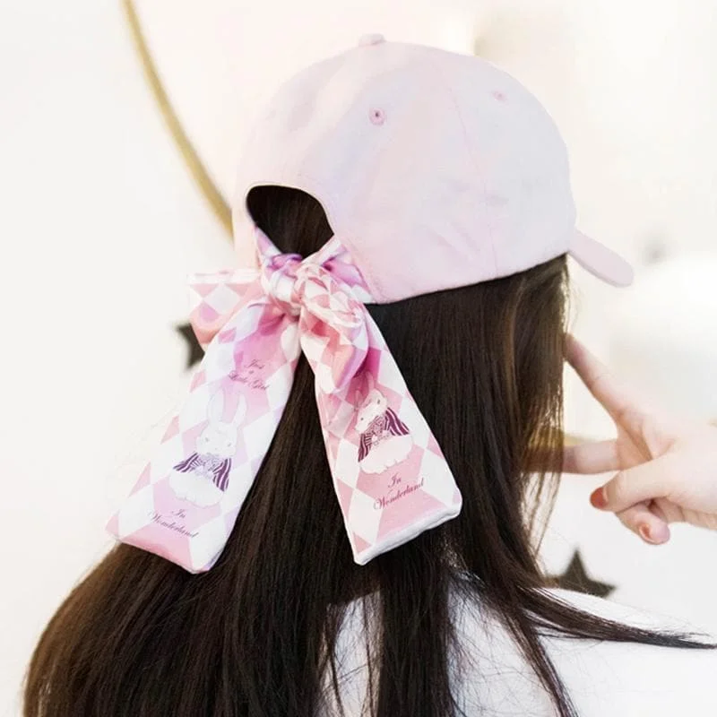 [Reservation]Pink Laced Bow Baseball Cap SP1812155