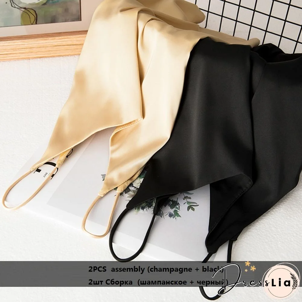 Summer Crop Top Women Camis Silk Satin Tank Top Women Camisole Sleeveless Vest Roupas Femin Cropped Croo Top Binder Trans