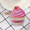 4pcs DIY Cupcake Full Drill Special Shaped Diamond Painting Keychains Gifts