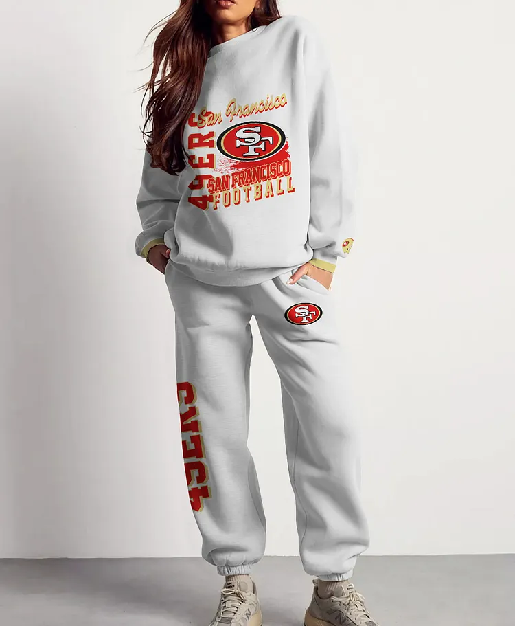 San Francisco 49ers 3D sweatsuit and sweatpants 2 piece outfits