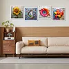 4pcs 5Diamond Painting -DIY Round Drill Flowers in The Wall