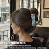 Green Flowers DIY Diamond Painting Claw Clips for Adults Beginners Diamond Art Western Hair Clips Anti-Slip Design for Women Long Short Hairstyle Jewelry Supplies