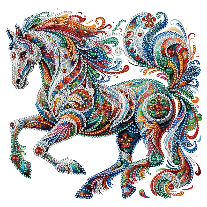 5D Diamond Painting Horse Animal Mosaic Diamond Embroidery Full Round –  SallyHomey Life's Beautiful
