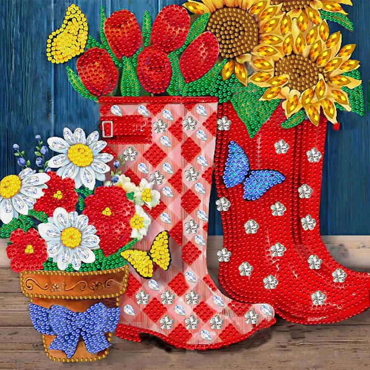 Colorful Sunflower 30*30CM(Canvas) Special Shaped Drill Diamond Painting gbfke
