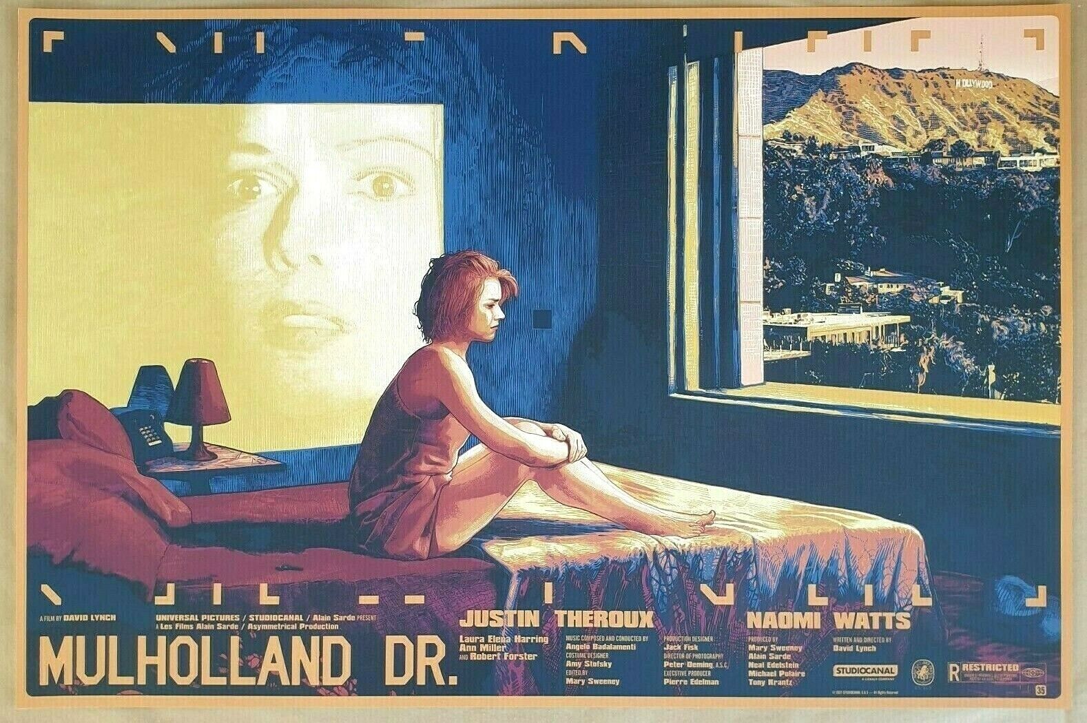 KRZYSZTOF DOMARADZKI - MULHOLLAND DRIVE Screen Print Poster /250 MONDO