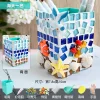 Glass Mosaic Art DIY Kit With Wood Pen Holder Square Crystal Mosaic Supplies Art Kit 