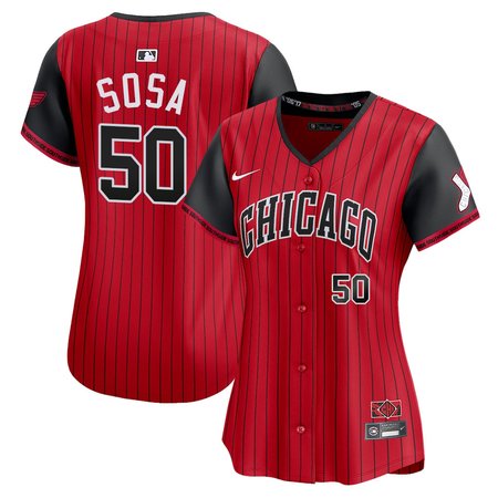 Women's Chicago White Sox #50 Lenyn Sosa  Red/Black 2025 City Connect Limited Player Jersey