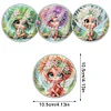 [Upgrade]4Pcs Acrylic Special Shape Girl DIY Waterproof Diamond Painting Coaster