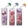 (US Local)3Pcs Flower DIY Irregular Shaped Diamonds Diamond Art Bookmark Craft Kit