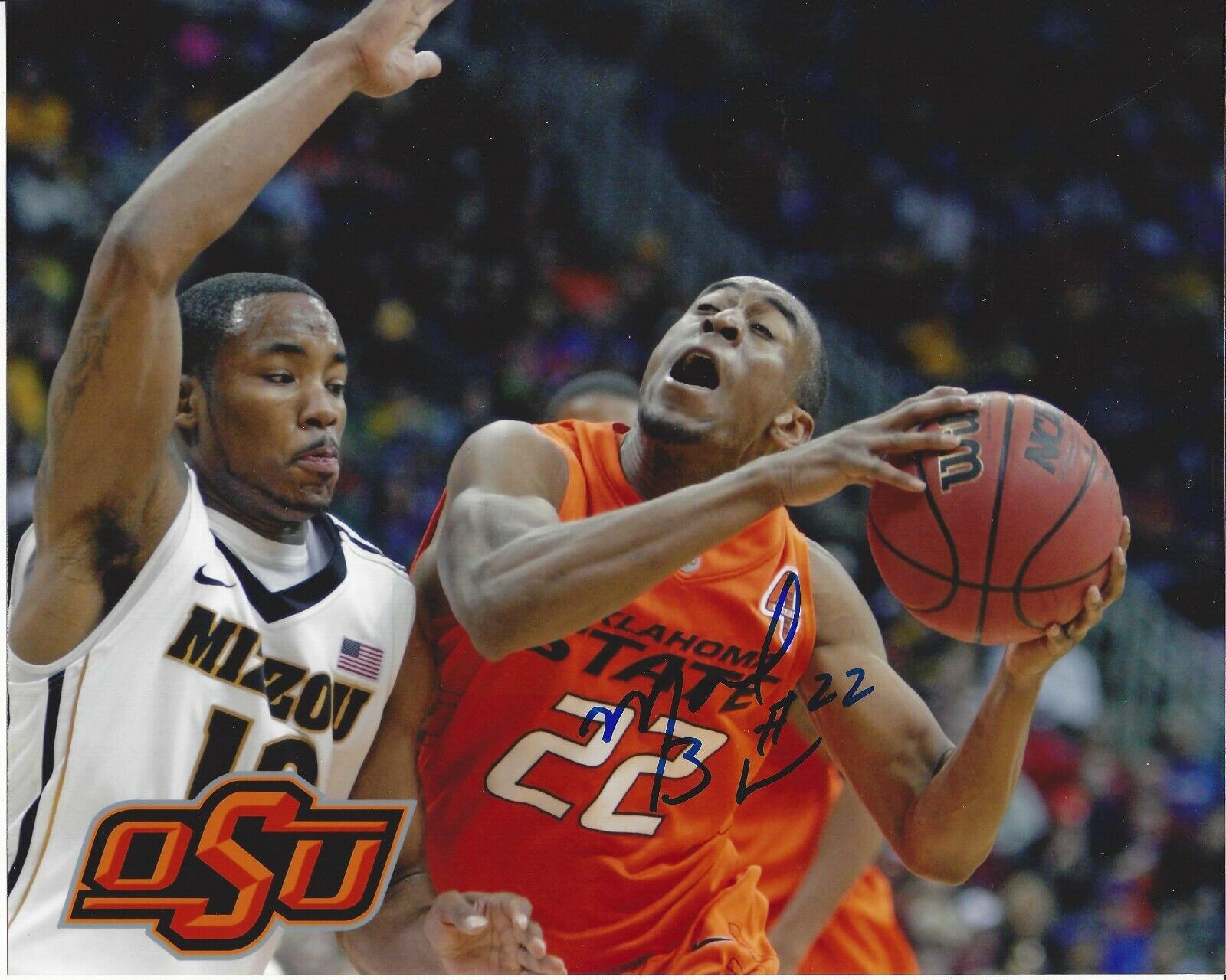 Markel Brown Autographed 8x10 Oklahoma StateB365