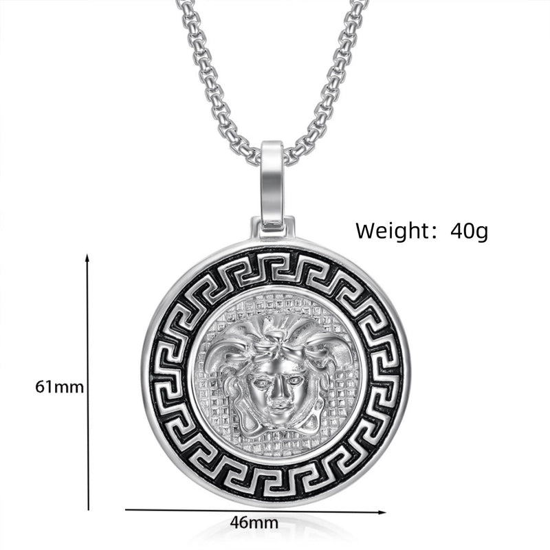 Hip-Hop Round Titanium Steel Plating 18K Gold Plated Men’s