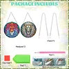 2pcs DIY Lion Diamond Art Window Hanging Pendant Door Decoration