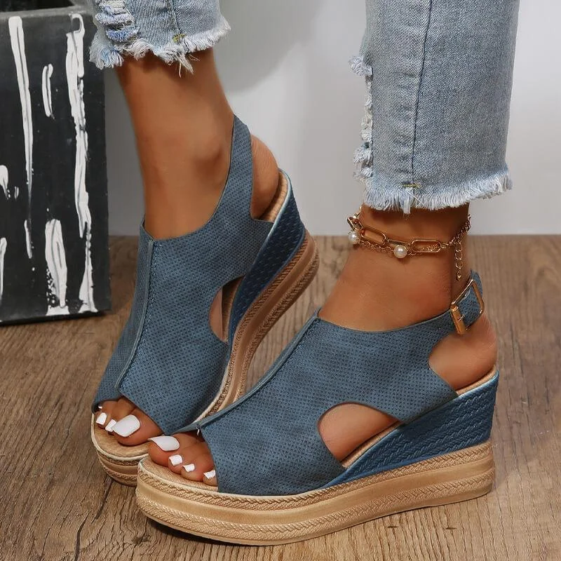 Women's Fashion Peep Toe Wedge Heel Sandals