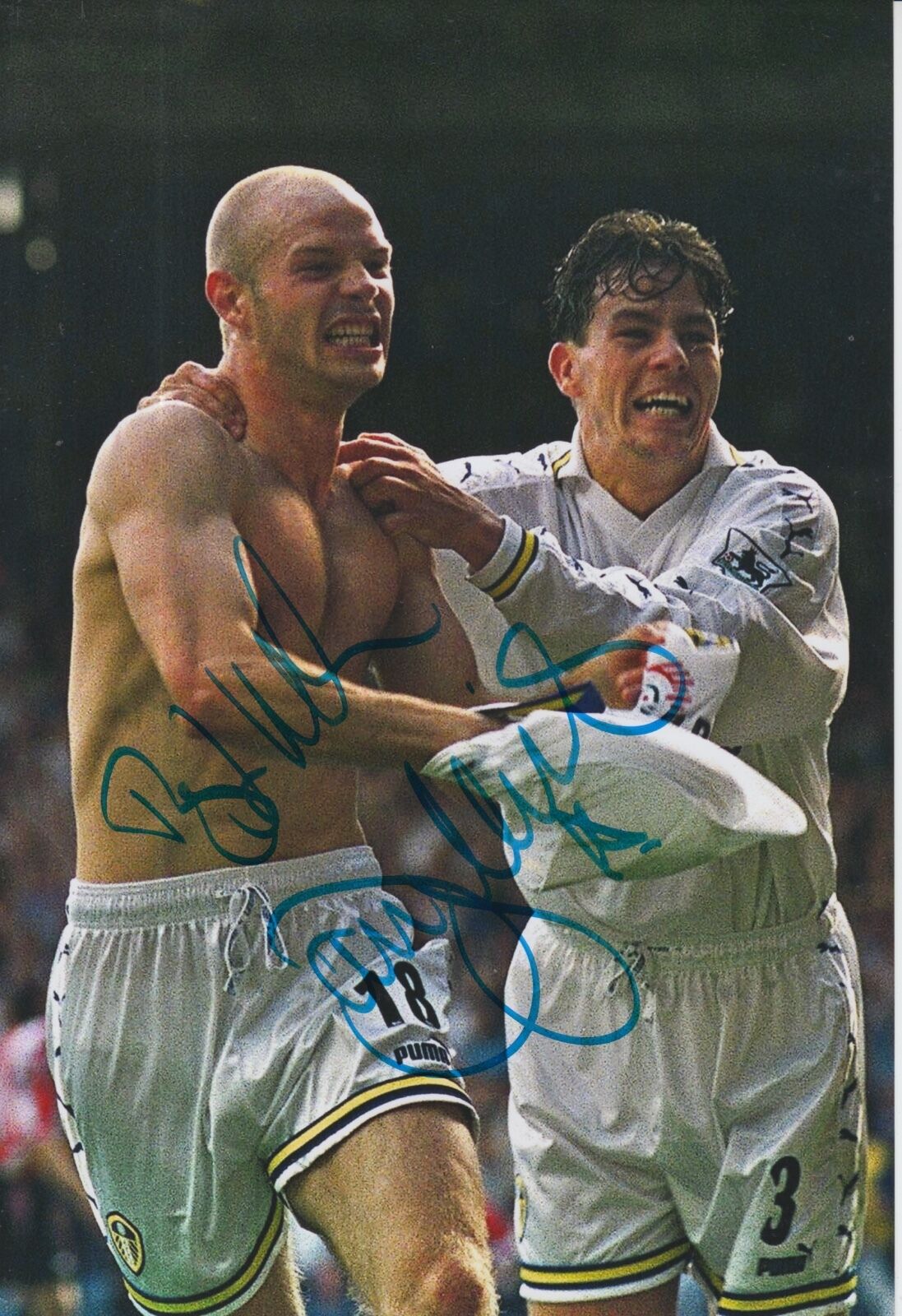 Danny Mills Hand Signed Leeds United 12x8 Photo Poster painting 1.