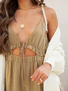 Empire Sleeveless Wide Leg Jumpsuits