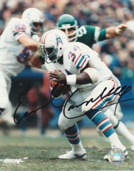 EARL CAMPBELL Signed Houston Oilers 8 x 10 Photo Poster painting Autographed