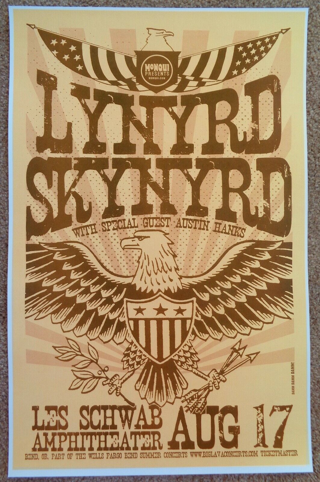 LYNYRD SKYNYRD 2006 Gig POSTER Bend Oregon Concert