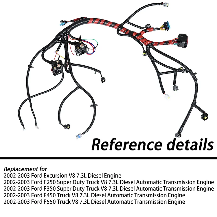 Seblaff Diesel Automatic Transmission Engine Wiring Harness F81Z12B637FA Replacement for Excursion F250 F350 F450 F550 V8 7.3L Diesel Engine