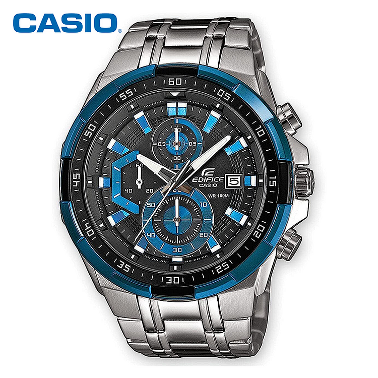 CASIO QUARTZ PÁNSKE ŠPORTOVÉ HODINKY, NEREZ, STRIEBORNÉ