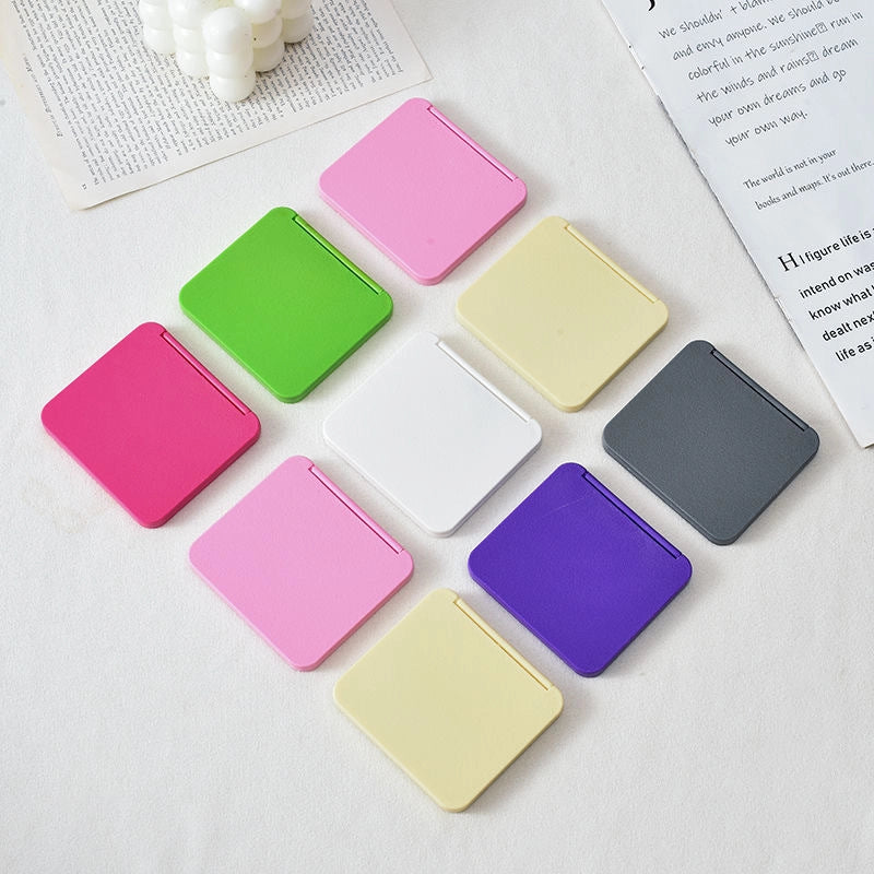Small Mirror Carry-on Mini Makeup Mirror Double-sided Portable Student Dormitory Handheld Folding Mirror Household Female