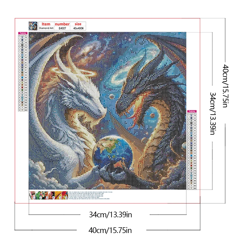 Diamond Painting - Full Round Drill - Dragon(Canvas|40*40cm)